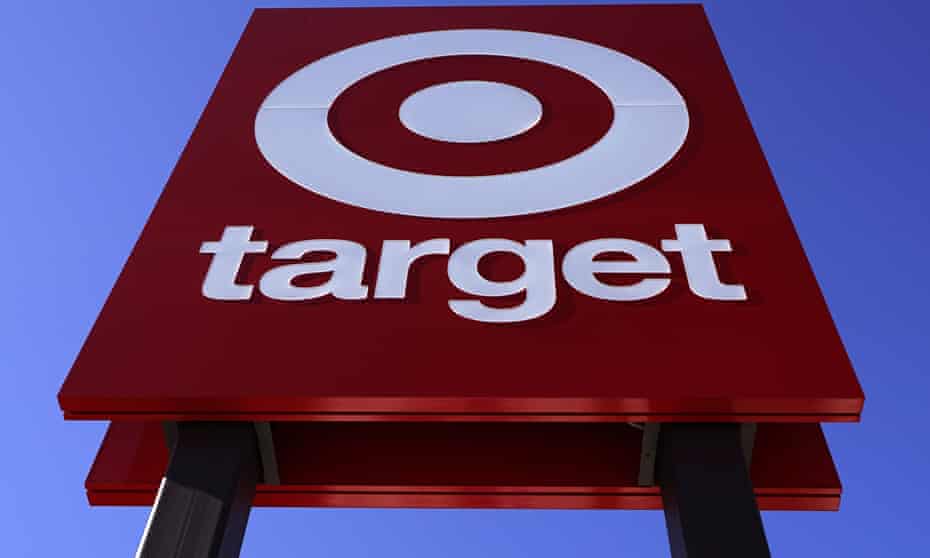 The bullseye logo on a sign outside a Target store