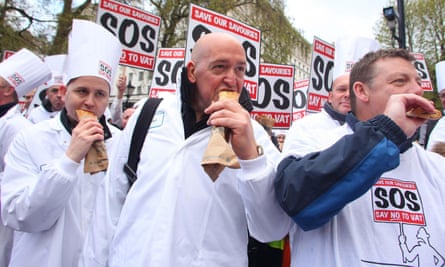 Bakers protest against the ‘pasty tax’ in 2012.