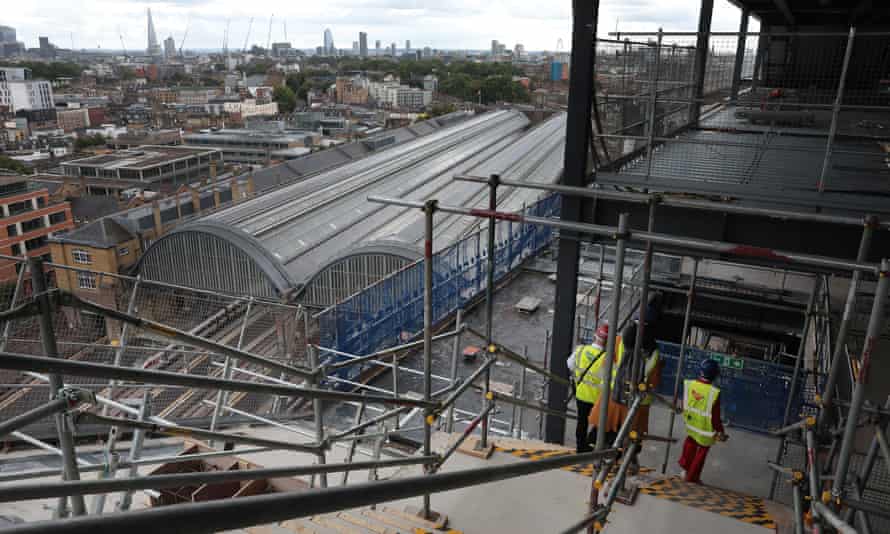 Google’s new ‘Landscraper’ building in King’s Cross, north London, sits astride the railway line.