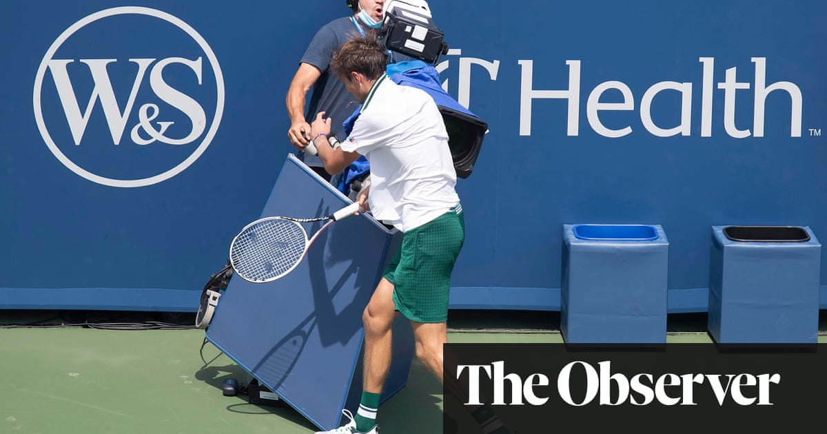 Daniil Medvedev crashes into TV camera and kicks it in loss to Rublev