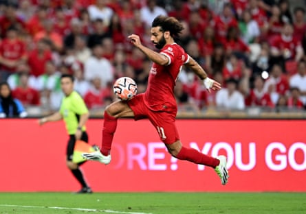 Mohamed Salah of Liverpool during the pre-season friendly match between Liverpool and Bayern Munich at the Singapore’s National Stadium on 02 August 2023.