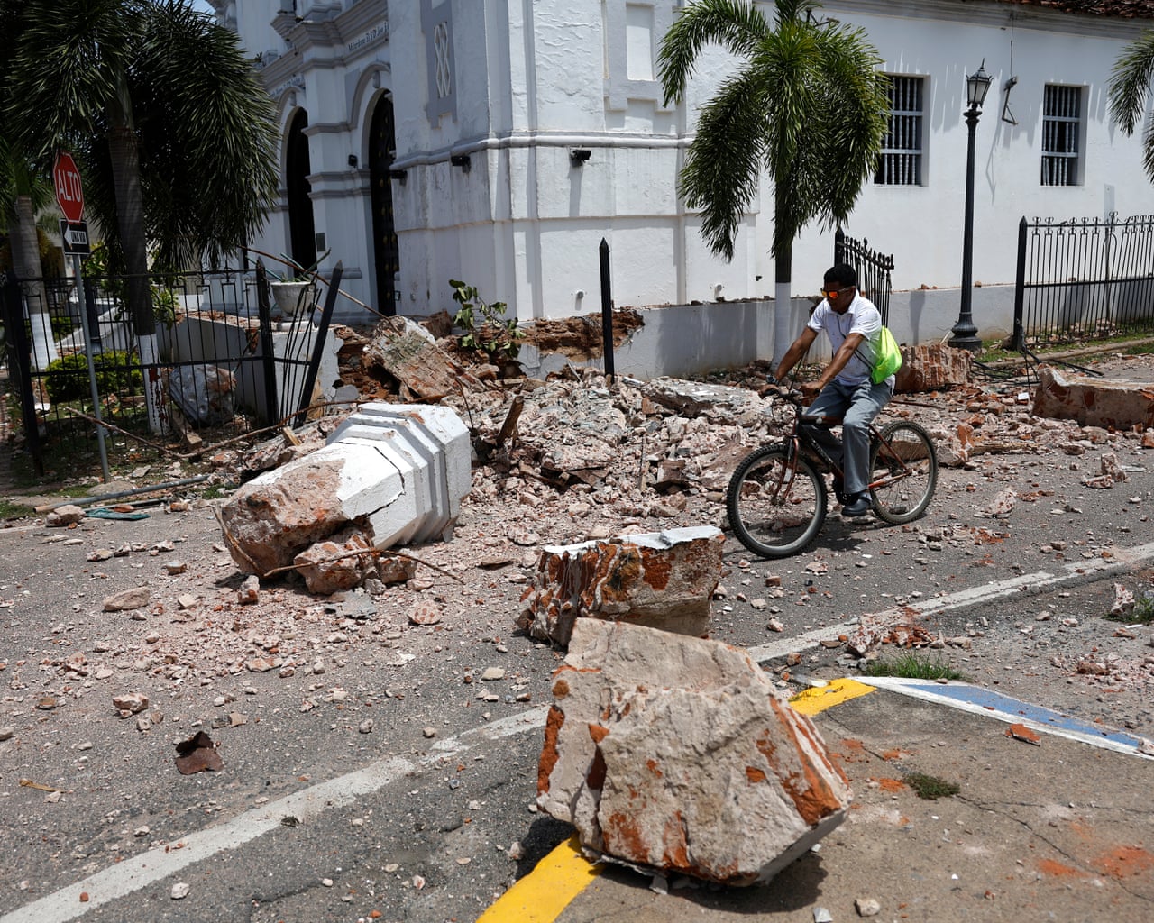 A damaged church