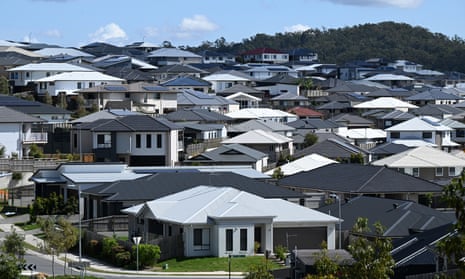 Homes are seen at a new housing estate in Queensland