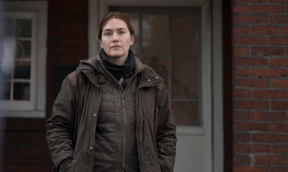 Kate Winslet as Detective Mare Sheehan, looking for a missing teenager. 