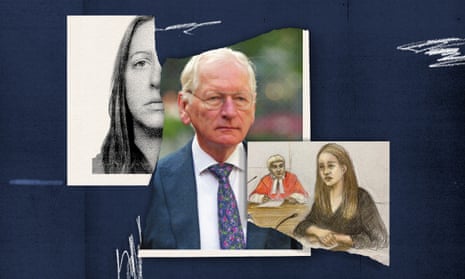 Lucy Letby, Dr Dewi Evans and a court sketch of Letby