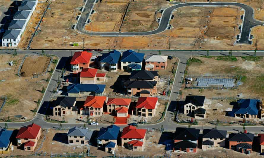 A new housing development in north-west Sydney