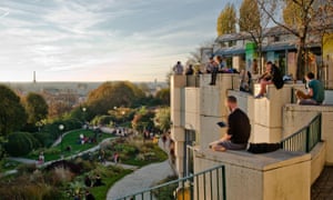 Belleville inhabitants enjoy the sunshine, Paris.