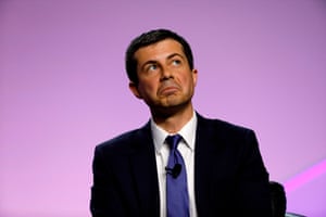 Pete Buttigieg, Democratic presidential candidate, addresses the NAACP Congress in Detroit.