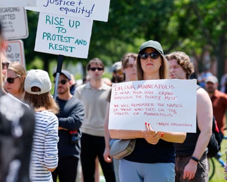 Protesters in Biddeford, Maine.