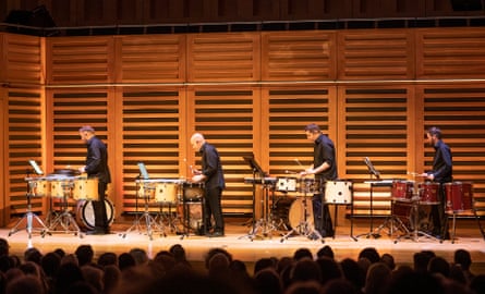 ‘I told him “I hate you – you’re better than my ensemble!”’ … the Colin Currie Group perform Reich’s Drumming.