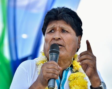 Former Bolivian president Evo Morales