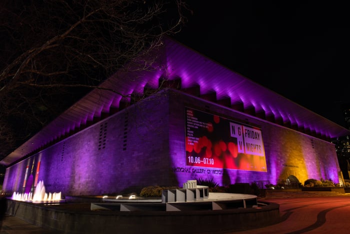 The National Gallery of Victoria (NGV) on Tuesday evening.