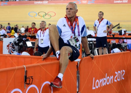 Shane Sutton at the Olympic Park velodrome at the London 2012 Games.