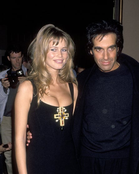 Copperfield con su exnovia Claudia Schiffer