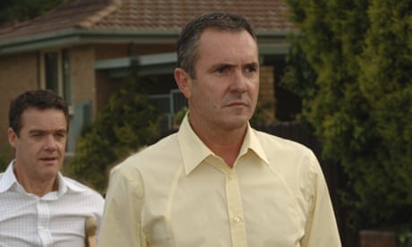 Grundy TV Archives<br>Editorial use only. No book publishing
Mandatory Credit: Photo by Fremantle Media/Shutterstock (853826ry)
'Neighbours'
Stefan Dennis and Alan Fletcher
Grundy TV Archives