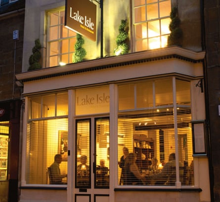 Lake Isle exterior at night