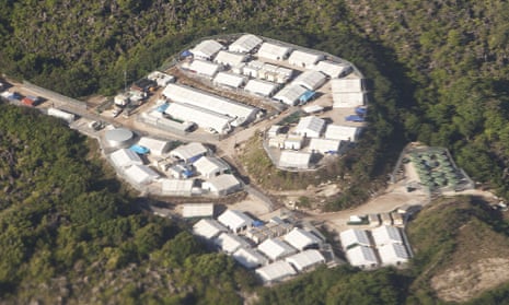 Aerial view of an Australian-run detention centre on Nauru.