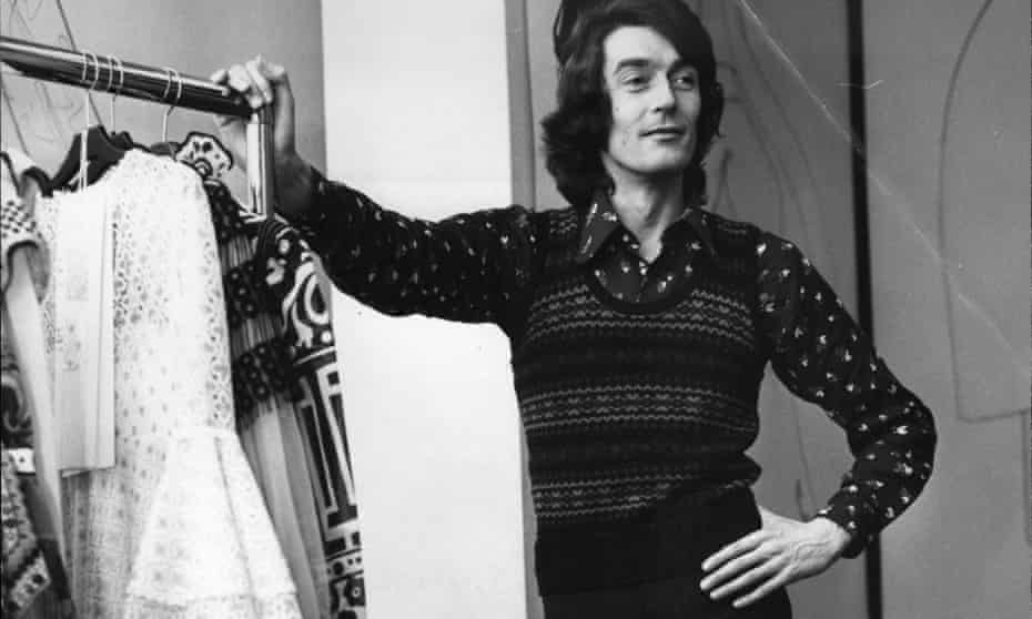 John Bates in 1971. His label Jean Varon created dramatic outfits for special occasions and film and stage performances, plus Princess Margaret on holiday.