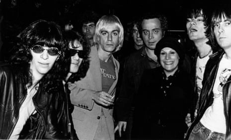 Ramones with Iggy Pop in 1976.