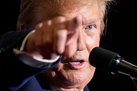 Donald Trump speaks at a campaign rally earlier this year.