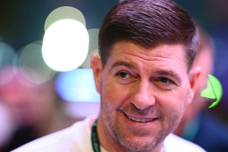 Steven Gerrard prior to the F1 Grand Prix of Qatar.