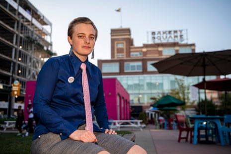Johanne Rokholt, a Google contract worker, in Pittsburgh’s Bakery Square, where the Google office is located.