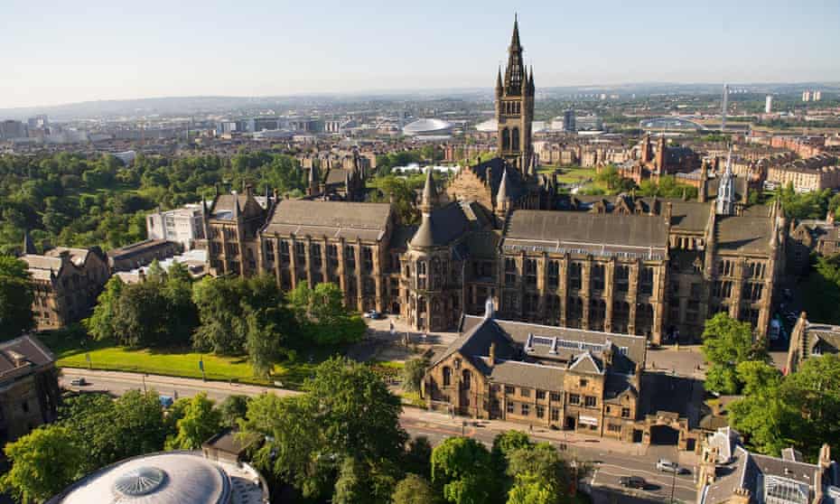Glasgow University aerial view