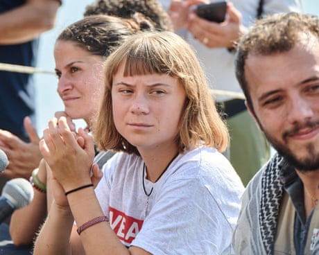 Greta Thunberg aboard the flotilla