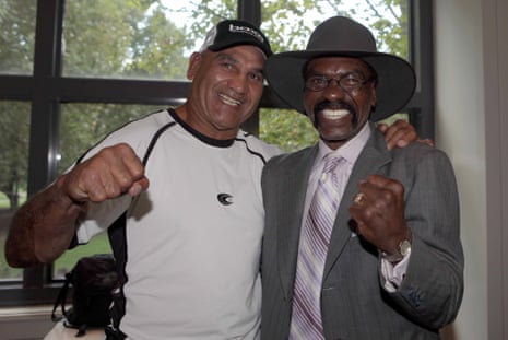 Tony Mundine with former boxer and activist Rubin ‘Hurricane’ Carter in 2010