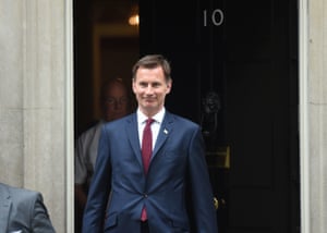 Foreign Secretary Jeremy Hunt leaves a cabinet meeting at 10 Downing Street, London