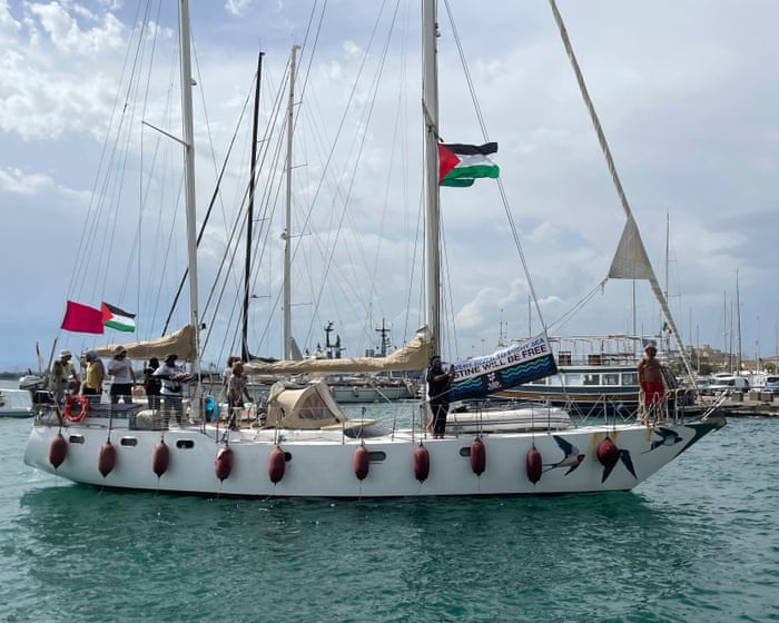 Explosions and drones targeting Gaza aid flotilla boats, activists say