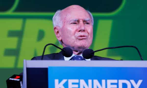 Former Australian prime minister John Howard at the Liberal party’s campaign launch for its candidate in the NSW seat of Bennelong
