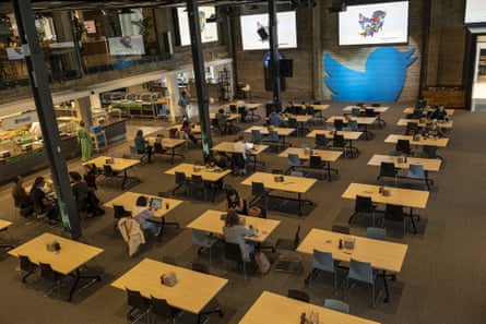 Workers at Twitter’s HQ in San Francisco.