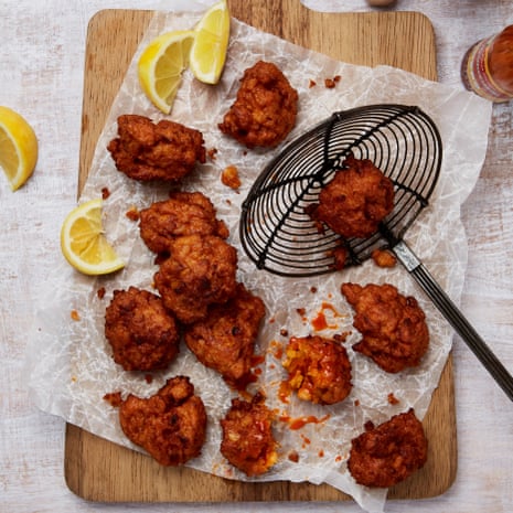 Yotam Ottolenghi’s prawn and rice fritters.
