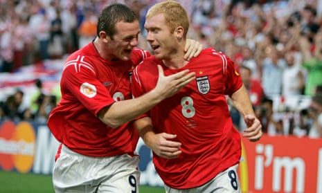 Wayne Rooney and Paul Scholes were ahead of the rest of his England team-mates at the time, says Gareth Southgate.