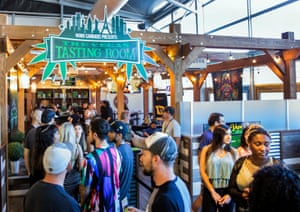 Customers gather at the NUWU Tasting Room on Saturday 5 October 2019.