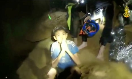 The boys are still trapped in the cave, but now have food, blankets and are being kept company by Thai Navy SEALs.