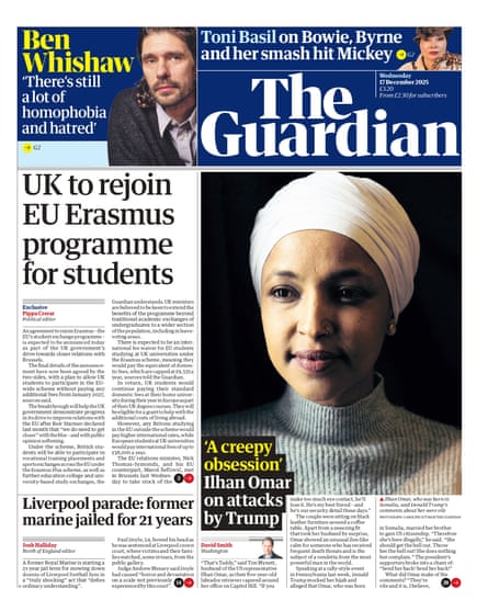 Guardian front page