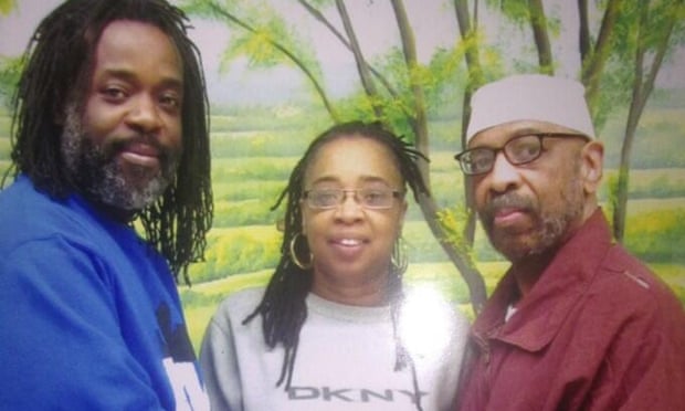 Russell Shoatz III and Sharon Shoatz with their father Russell “Maroon” Shoatz after he was released from solitary confinement into general population at SCI-Graterford.