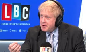 Boris Johnson speaking on LBC phone-in.