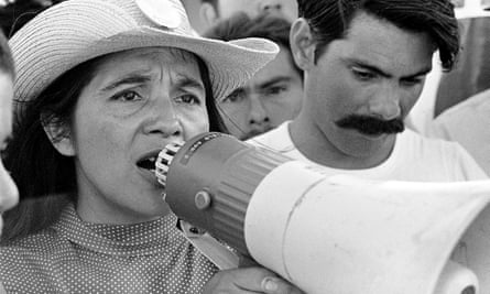 Loud and proud: labour activist Dolores Huerta.