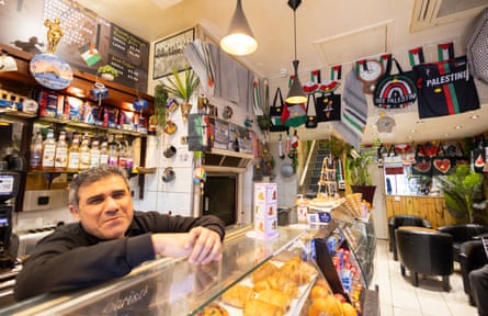 Palestinian-owned Cafe Metro, Archway, north London, 10 March 2026.