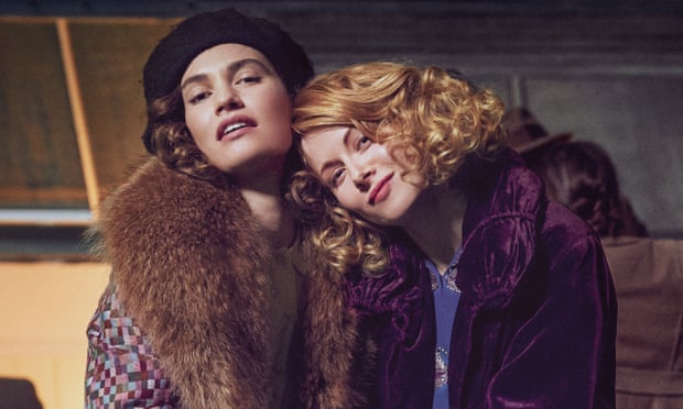 Lily James as Linda and Emily Beecham as Fanny in The Pursuit of Love.