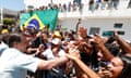 Brazil's President Jair Bolsonaro is greeted by supporters in Coremas, Paraiba state, Brazil, September 17, 2020. Alan Santos/Brazilian Presidency/Handout via REUTERS ATTENTION EDITORS - THIS IMAGE WAS PROVIDED BY A THIRD PARTY.