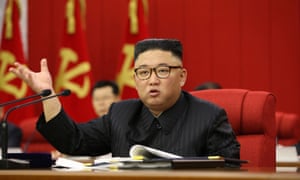 A photo released by the official North Korean Central News Agency (KCNA) shows North Korean Supreme Leader Kim Jong-un presiding over the opening of the third Plenary Meeting of the 8th Central Committee of the Workers’ Party of Korea (WPK).