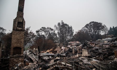 File photo of a burnt-out property in Cobargo, Australia