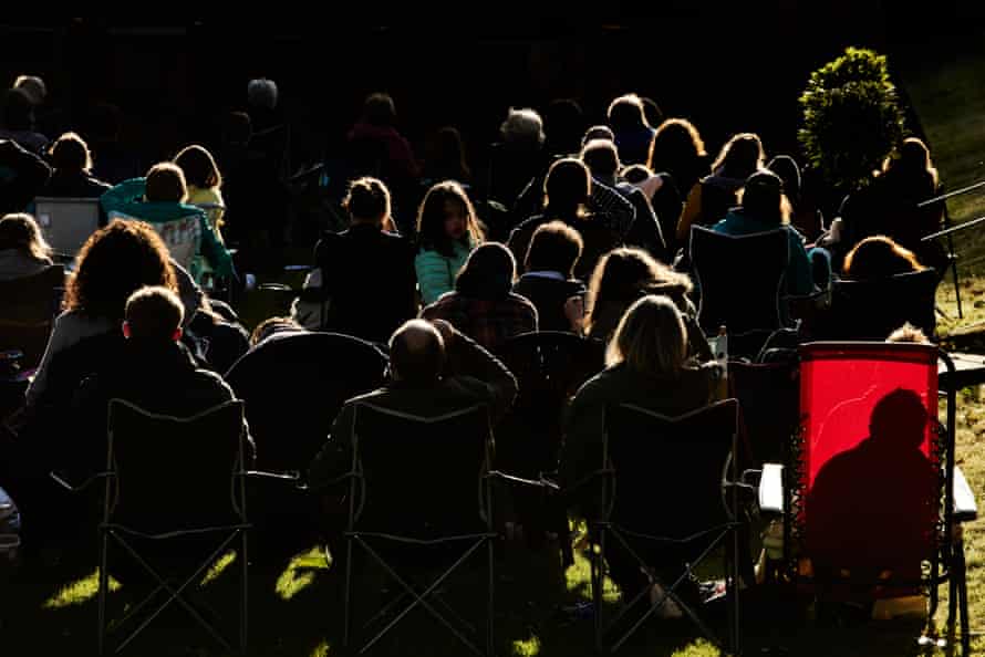 Audience in the evening light at King’s, Ely.