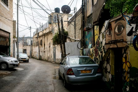 A car parked in an empty street