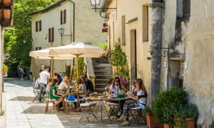 Bagno Vignoni, a village with natural thermal springs south of Siena.