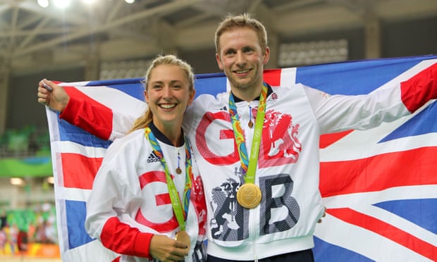 Gold medallists Laura Trott and Jason Kenny